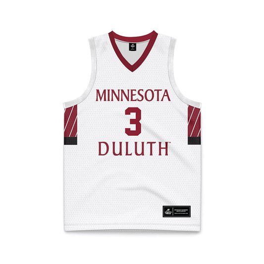 UMN Duluth - NCAA Women's Basketball : Lilly Radcliffe - White Basketball Jersey-0