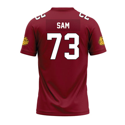 UMN Duluth - NCAA Football : Ethan Sam - Maroon Premium Football Jersey-1
