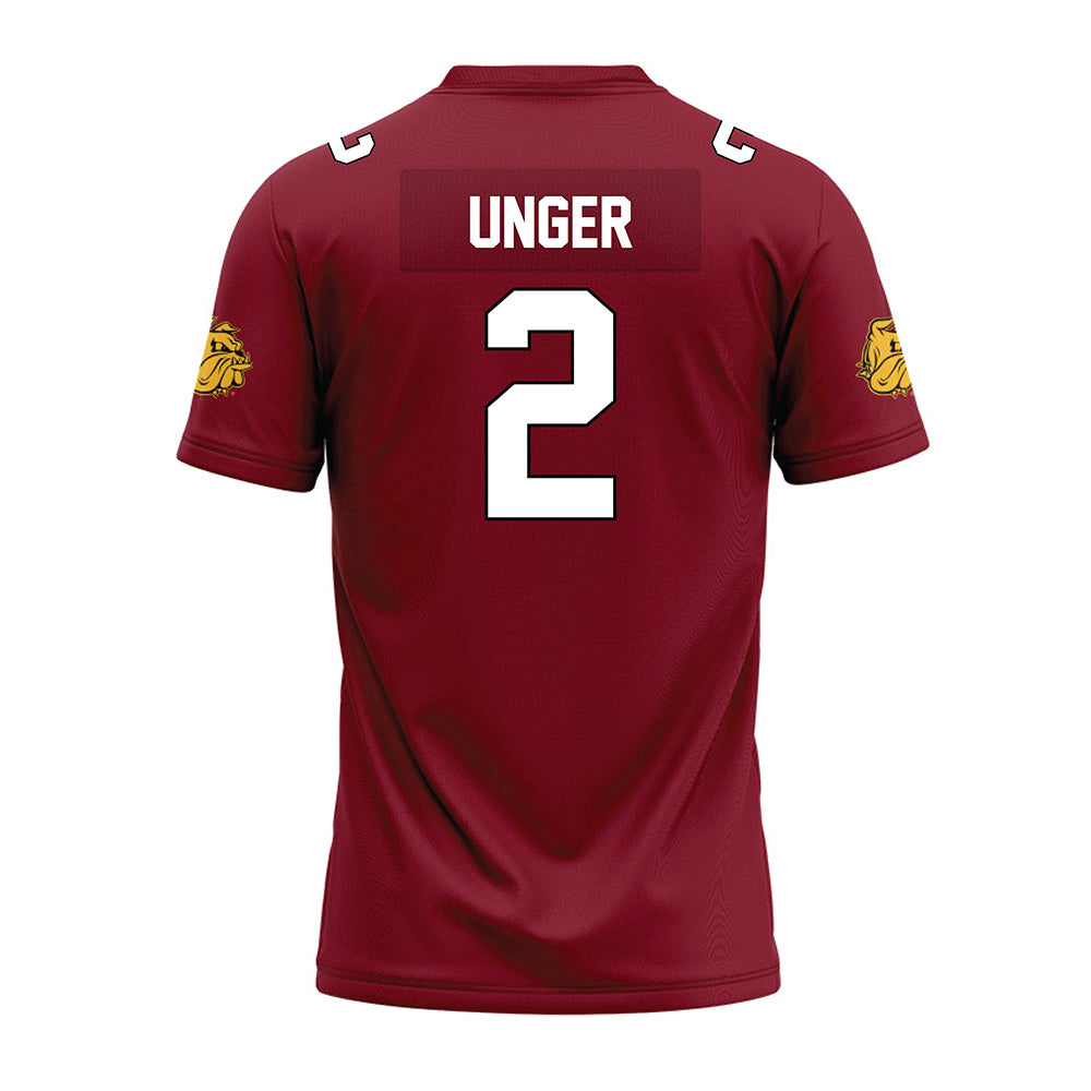UMN Duluth - NCAA Football : Brock Unger - Maroon Premium Football Jersey-1
