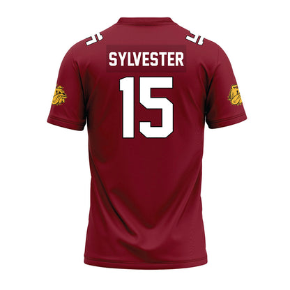 UMN Duluth - NCAA Football : Alex Sylvester - Maroon Premium Football Jersey-1
