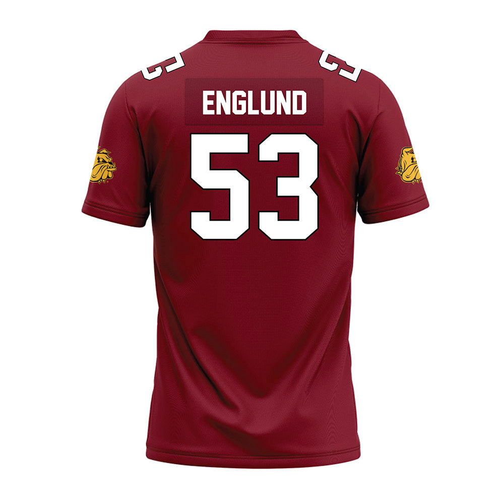 UMN Duluth - NCAA Football : Oliver Englund - Maroon Premium Football Jersey-1