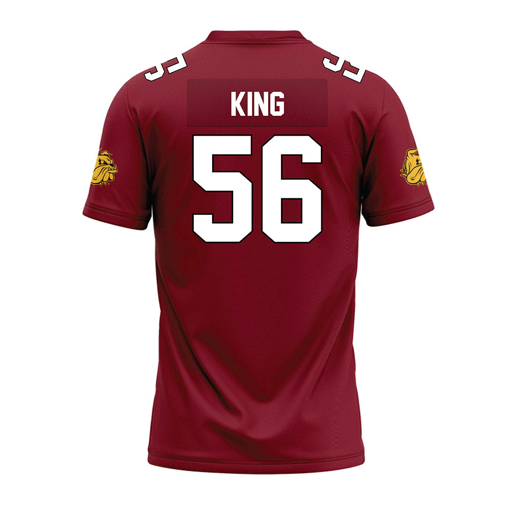 UMN Duluth - NCAA Football : Chris King - Maroon Premium Football Jersey-1