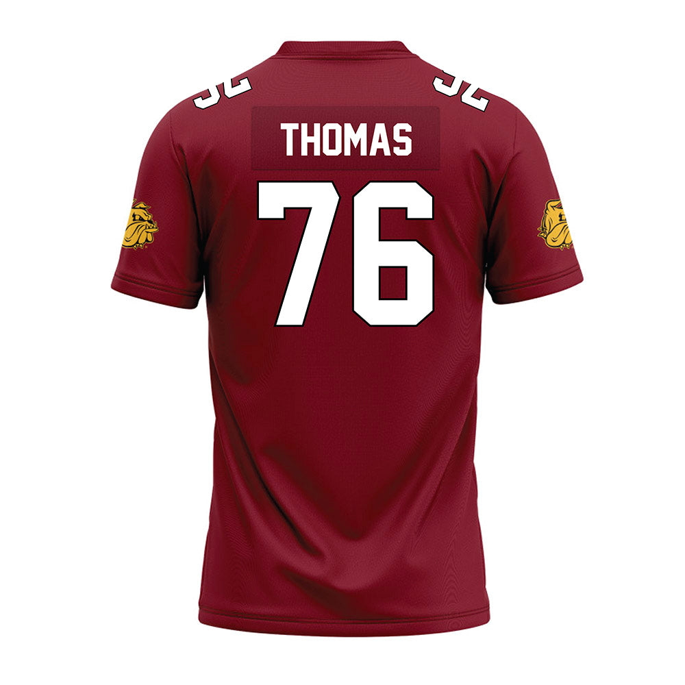 UMN Duluth - NCAA Football : Jae'Shaun Thomas - Maroon Premium Football Jersey-1