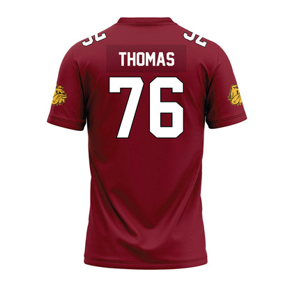 UMN Duluth - NCAA Football : Jae'Shaun Thomas - Maroon Premium Football Jersey-1