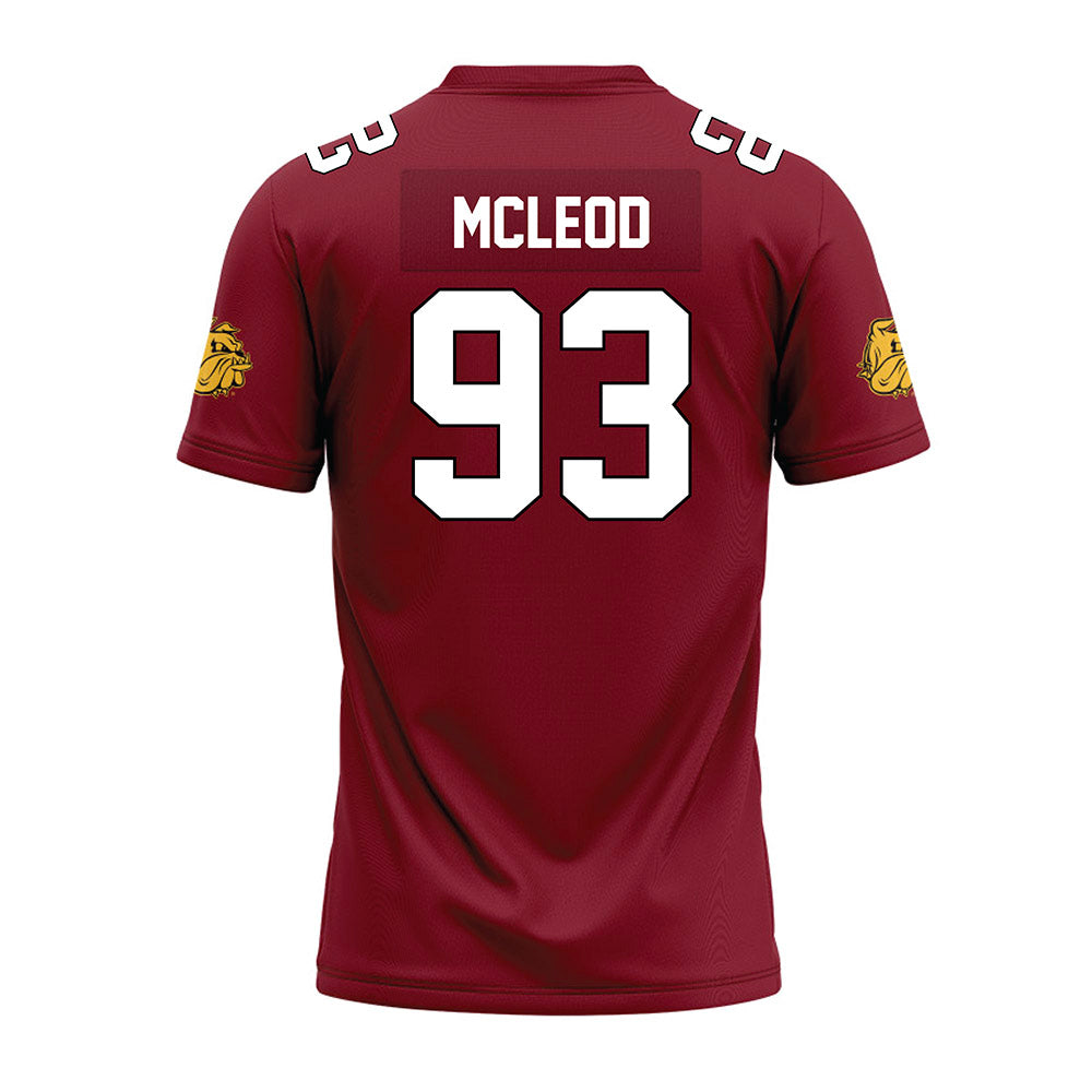 UMN Duluth - NCAA Football : Brysen Mcleod - Maroon Premium Football Jersey-1
