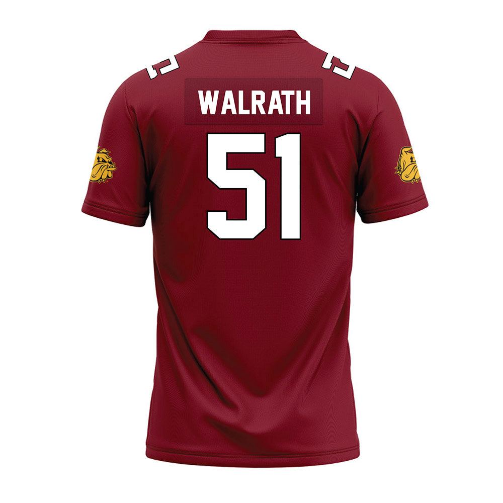 UMN Duluth - NCAA Football : Jayce Walrath - Maroon Premium Football Jersey-1