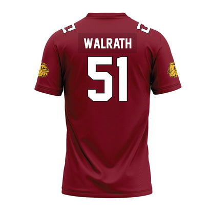 UMN Duluth - NCAA Football : Jayce Walrath - Maroon Premium Football Jersey-1