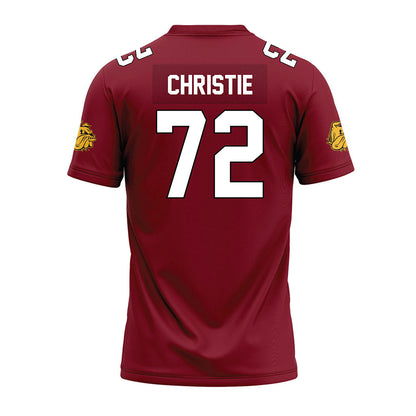 UMN Duluth - NCAA Football : Dylan Christie - Maroon Premium Football Jersey-1