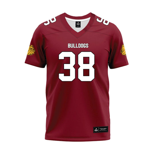 UMN Duluth - NCAA Football : David Gauderman - Maroon Premium Football Jersey-0