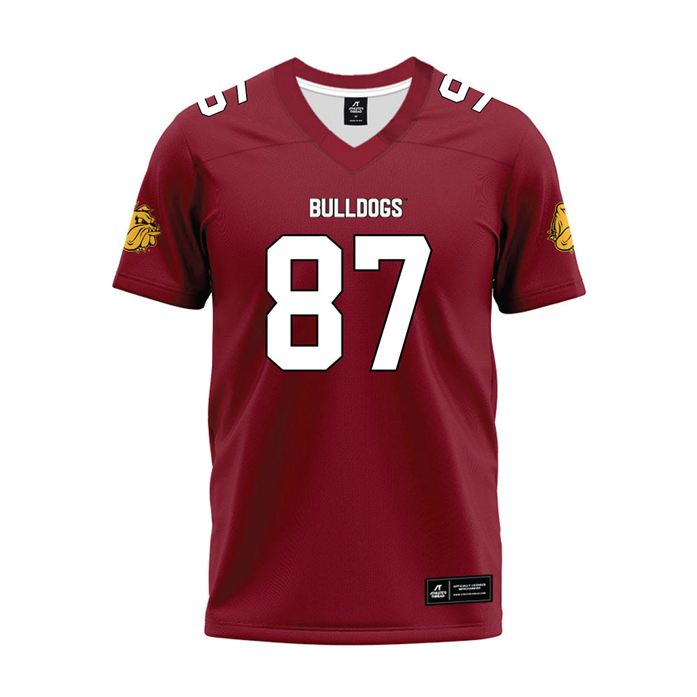 UMN Duluth - NCAA Football : Trace Bowman - Maroon Premium Football Jersey-0