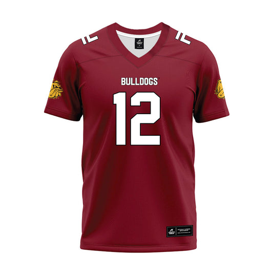 UMN Duluth - NCAA Football : Jackson Berg - Maroon Premium Football Jersey-0