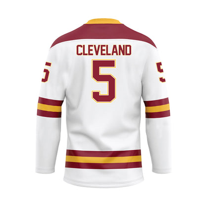UMN Duluth - NCAA Men's Ice Hockey : Brady Cleveland - White Hockey Jersey-1