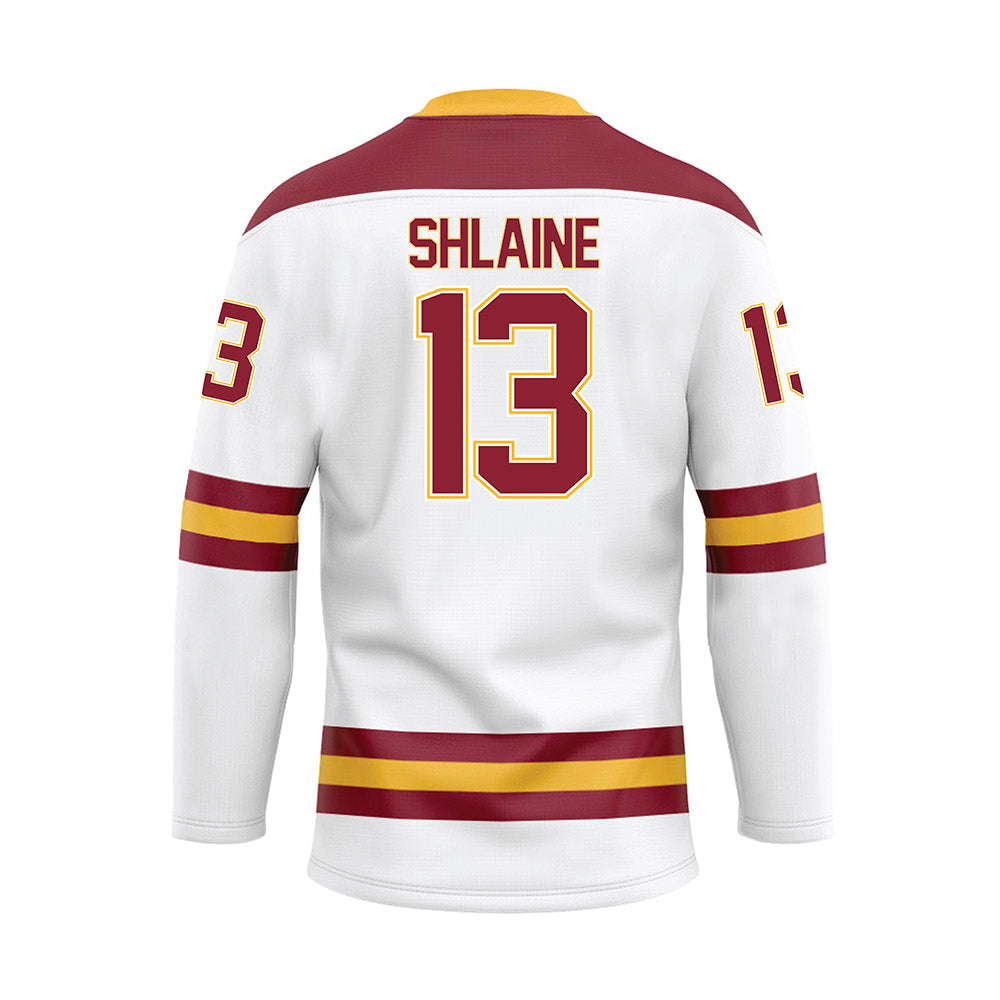 UMN Duluth - NCAA Men's Ice Hockey : Daniel Shlaine - White Hockey Jersey-1