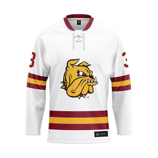 UMN Duluth - NCAA Women's Ice Hockey : MaryKate O'Brien - White Hockey Jersey-0