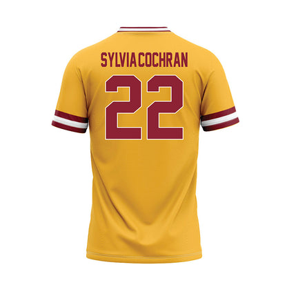 UMN Duluth - NCAA Softball : Emmie Sylvia-Cochran - Gold Baseball Jersey-1