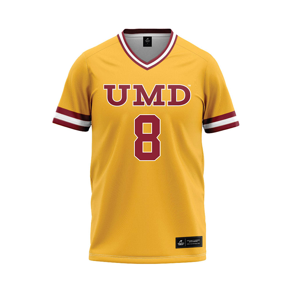UMN Duluth - NCAA Softball : Ashley Mandell - Gold Baseball Jersey-0