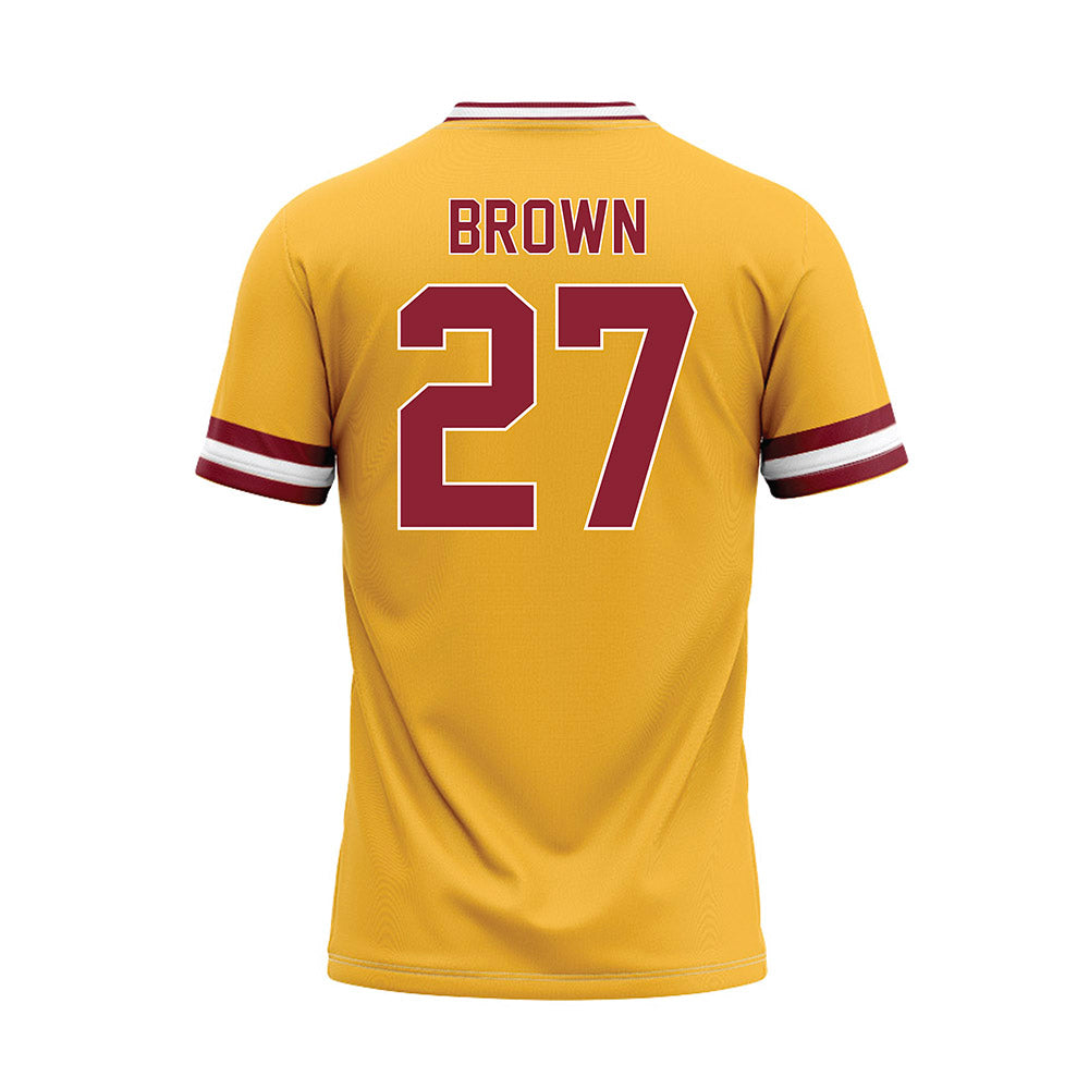 UMN Duluth - NCAA Baseball : Zak Brown - Gold Baseball Jersey-1