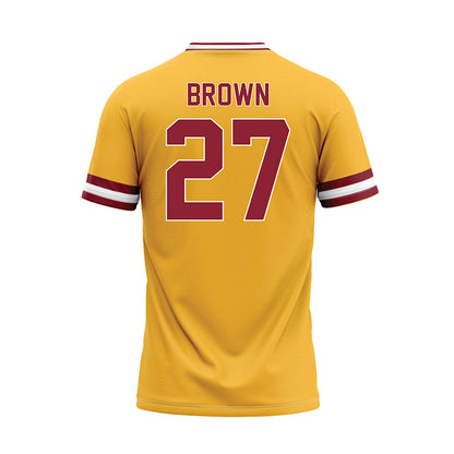 UMN Duluth - NCAA Baseball : Zak Brown - Gold Baseball Jersey-1