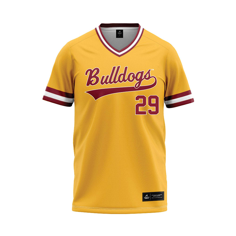 UMN Duluth - NCAA Baseball : Troy Lynch - Gold Baseball Jersey-0