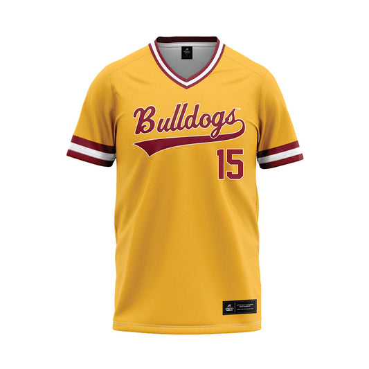 UMN Duluth - NCAA Baseball : Caid Chittum - Gold Baseball Jersey-0