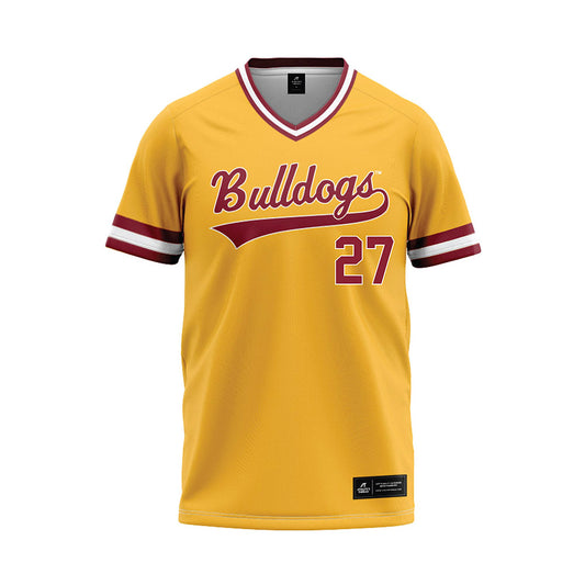 UMN Duluth - NCAA Baseball : Zak Brown - Gold Baseball Jersey-0