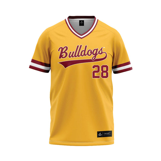 UMN Duluth - NCAA Baseball : Ethan Cole - Gold Baseball Jersey-0