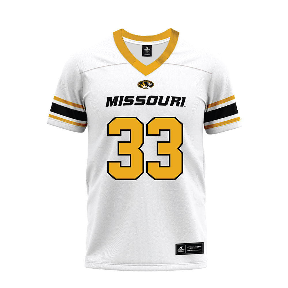 Missouri - NCAA Football : Bryce Jackson - White Premium  Football Jersey