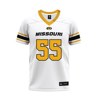 Missouri - NCAA Football : Connor Tollison - White Premium Football Jersey