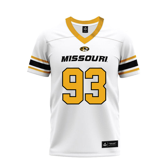 Missouri - NCAA Football : Luke Bauer - White Premium Football Jersey