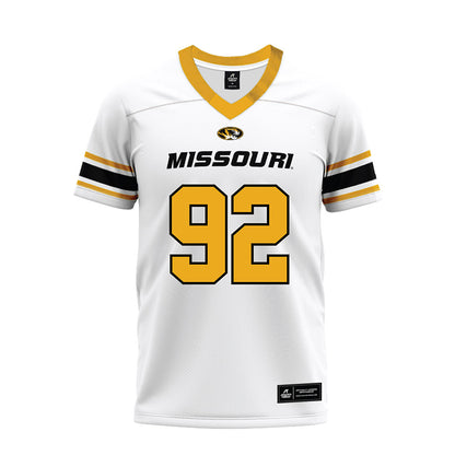Missouri - NCAA Football : Jason Dowell - White Premium Football Jersey-0