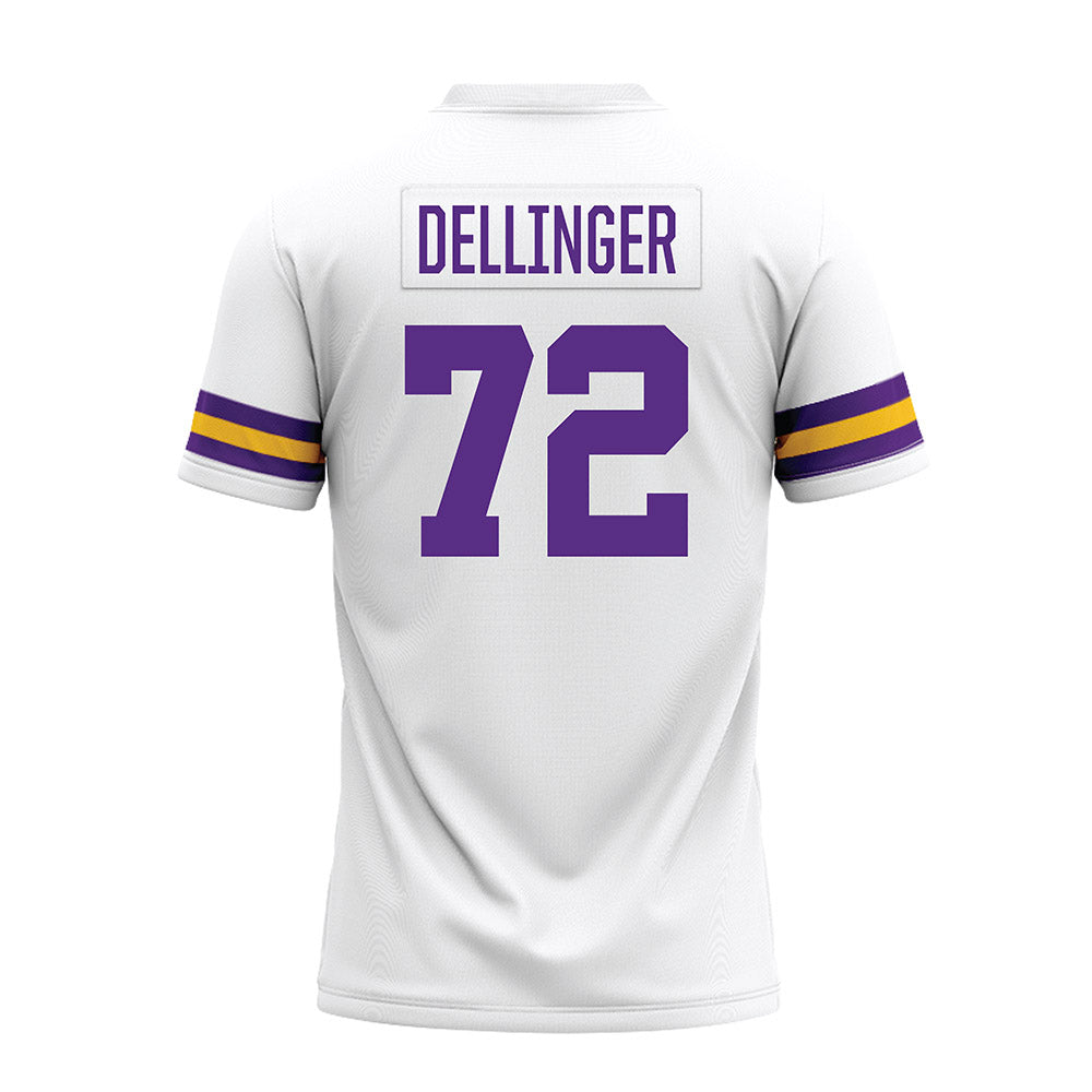 LSU - NCAA Football : Garrett Dellinger - White Premium Football Jersey