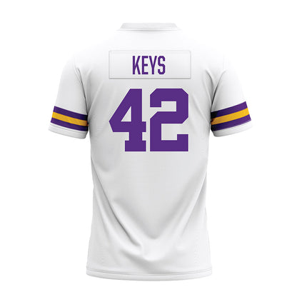 LSU - NCAA Football : Davhon Keys - White Premium Football Jersey