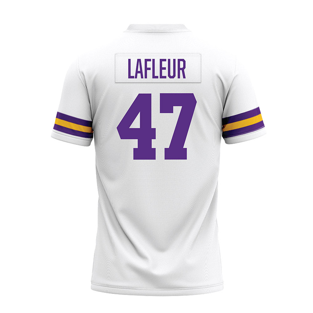 LSU - NCAA Football : JD LaFleur - White Premium Football Jersey-1