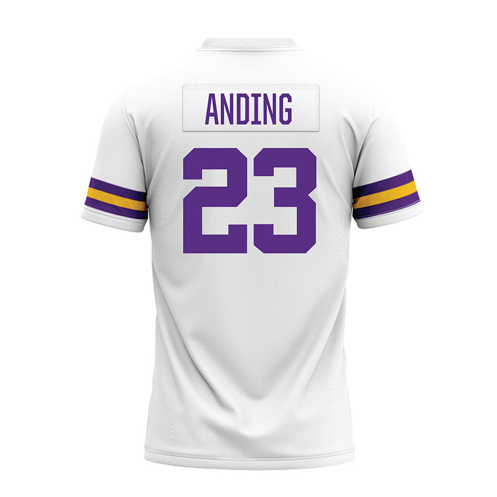 LSU - NCAA Football : Aidan Anding - White Premium Football Jersey-1