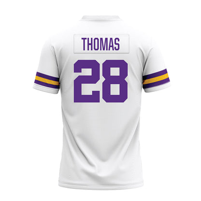 LSU - NCAA Football : Jhase Thomas - White Premium Football Jersey-1