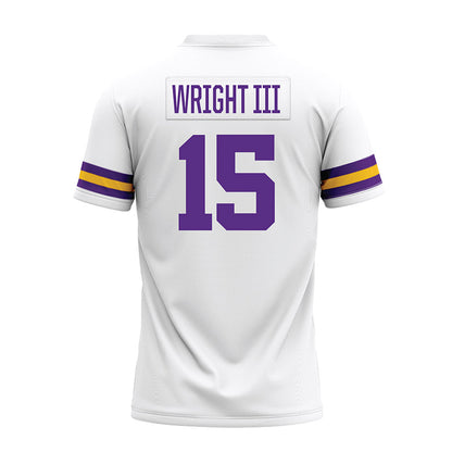 LSU - NCAA Football : Phillip Wright III - White Premium Football Jersey-1