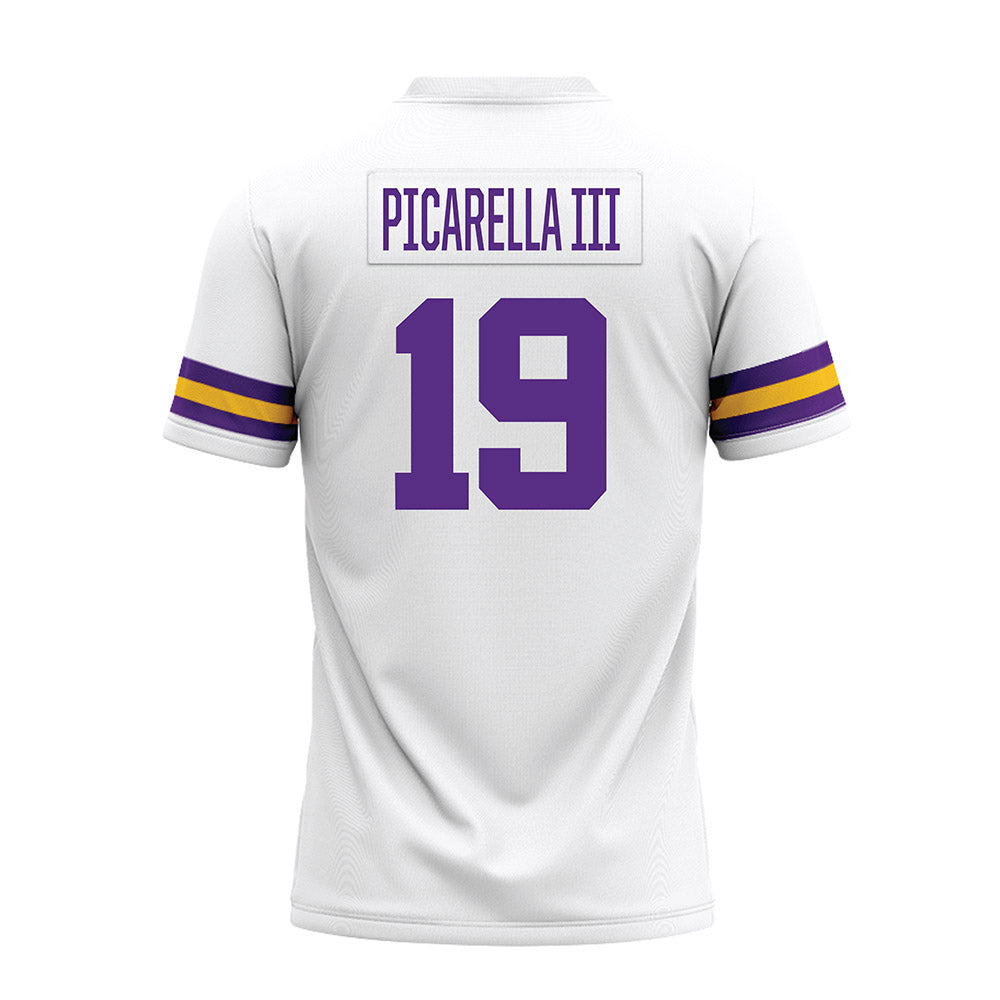 LSU - NCAA Football : Emile Picarella III - White Premium Football Jersey-1