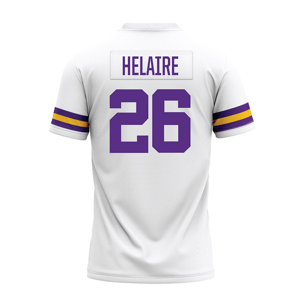 LSU - NCAA Football : Cowinn Helaire - White Premium Football Jersey