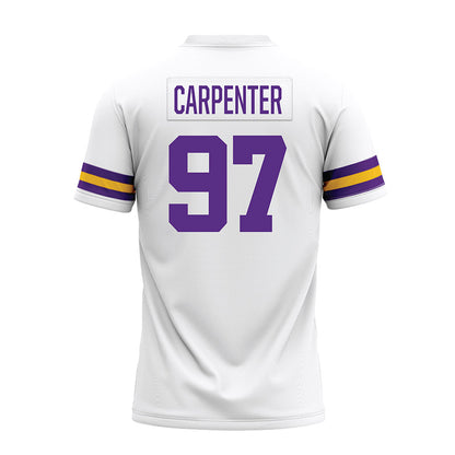 LSU - NCAA Football : Dylan Carpenter - White Premium Football Jersey-1