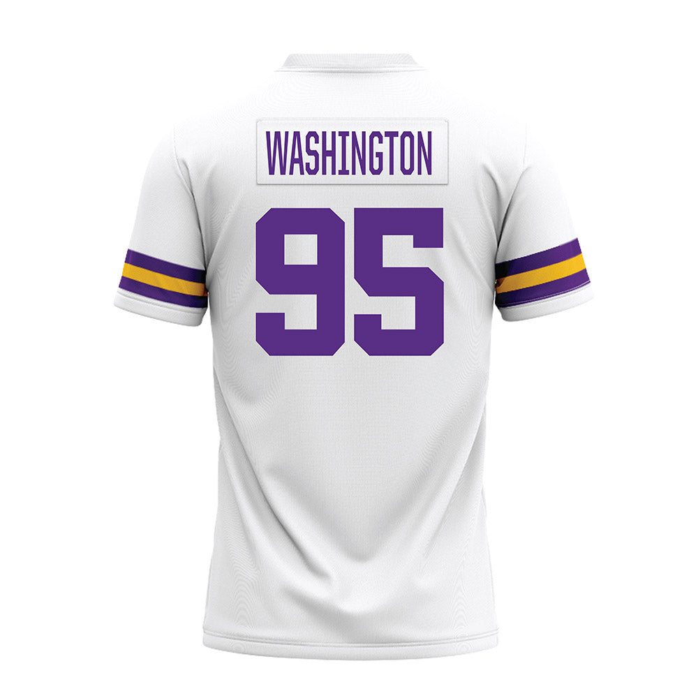 LSU - NCAA Football : Shone Washington - White Premium Football Jersey-1