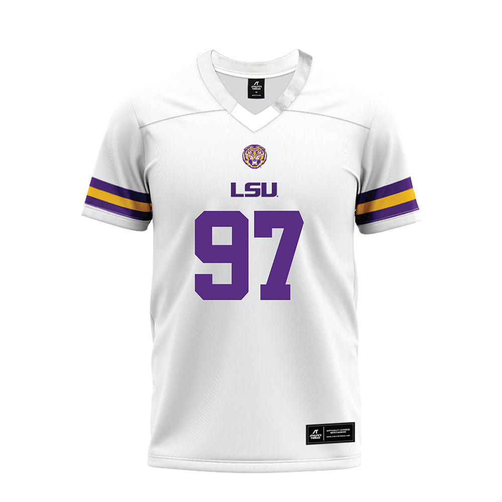 LSU - NCAA Football : Dylan Carpenter - White Premium Football Jersey-0