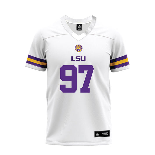 LSU - NCAA Football : Dylan Carpenter - White Premium Football Jersey-0