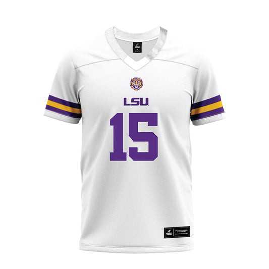 LSU - NCAA Football : Jaiden Braker - White Premium Football Jersey-0