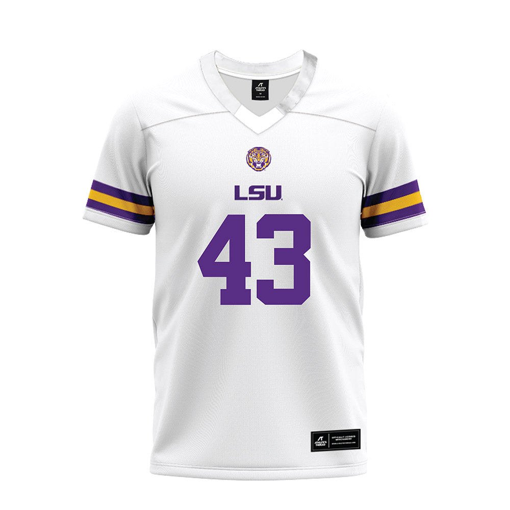 LSU - NCAA Football : Silas Hall - White Premium Football Jersey-0