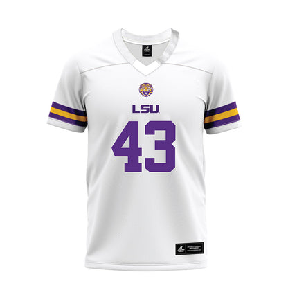 LSU - NCAA Football : Silas Hall - White Premium Football Jersey-0