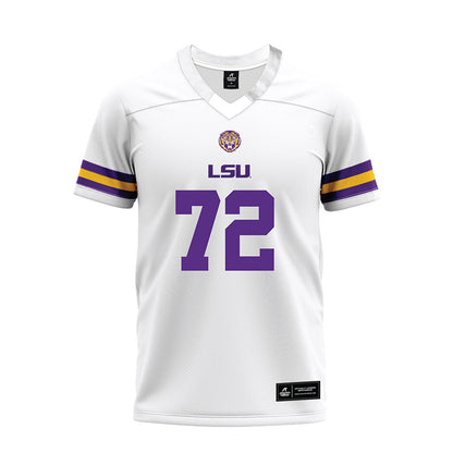 LSU - NCAA Football : Garrett Dellinger - White Premium Football Jersey