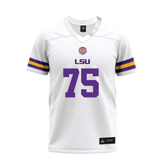 LSU - NCAA Football : Weston Davis - White Premium Football Jersey-0