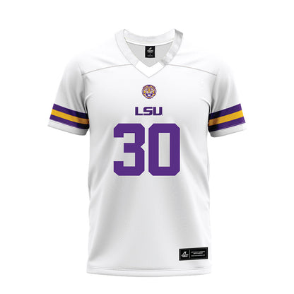 LSU - NCAA Football : Greg Penn III - White Premium Football Jersey