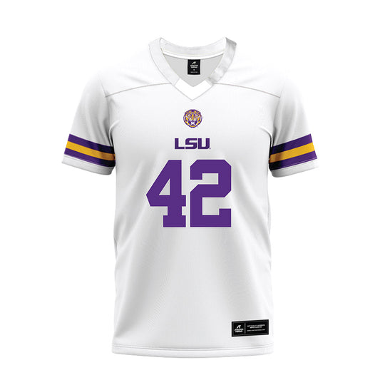 LSU - NCAA Football : Davhon Keys - White Premium Football Jersey