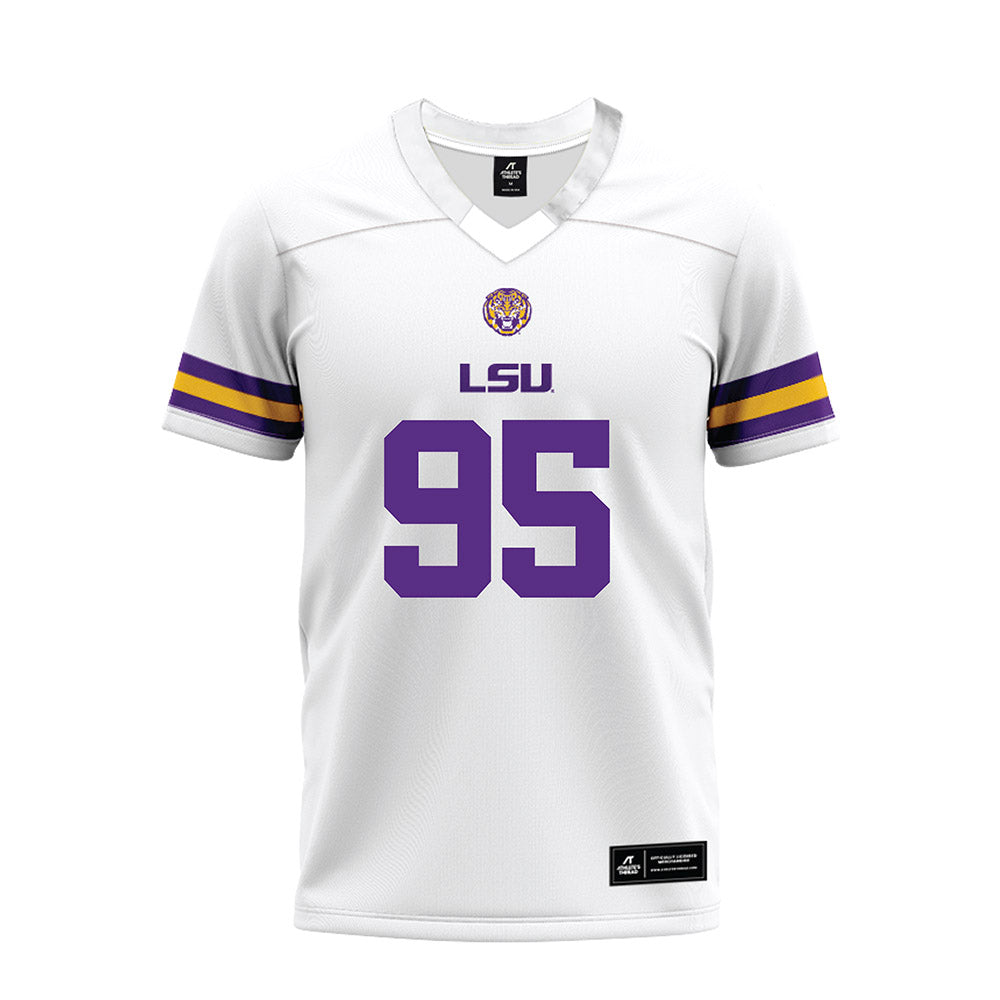 LSU - NCAA Football : Shone Washington - White Premium Football Jersey-0